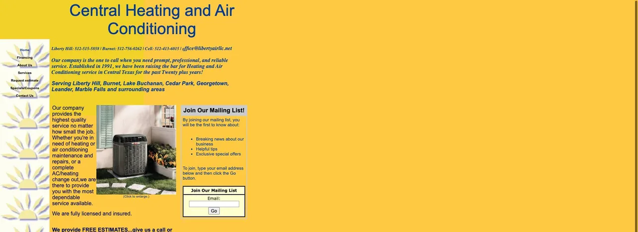 Central Heating and Air Conditioning cover