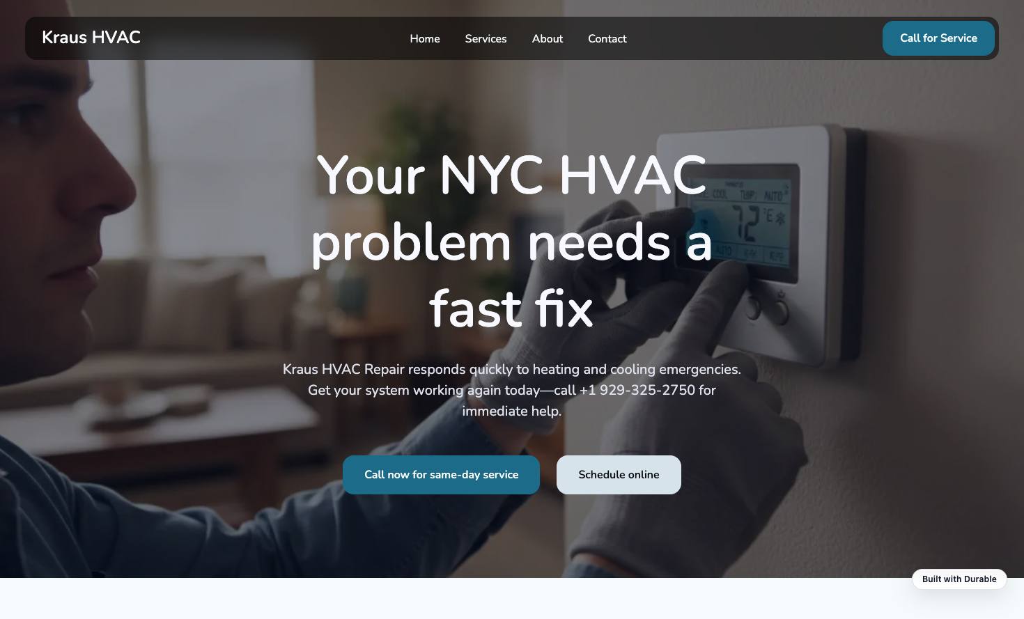 Kraus HVAC Repair cover