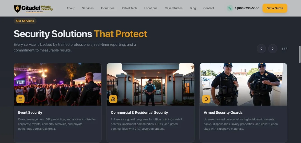 Citadel Private Security cover