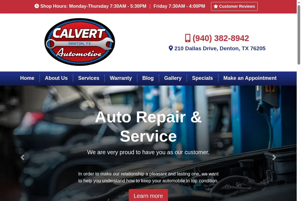 Calvert Automotive cover