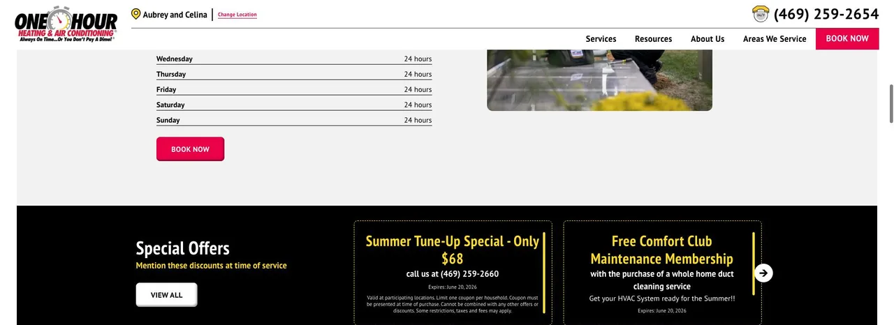 One Hour Heating & Air Conditioning cover
