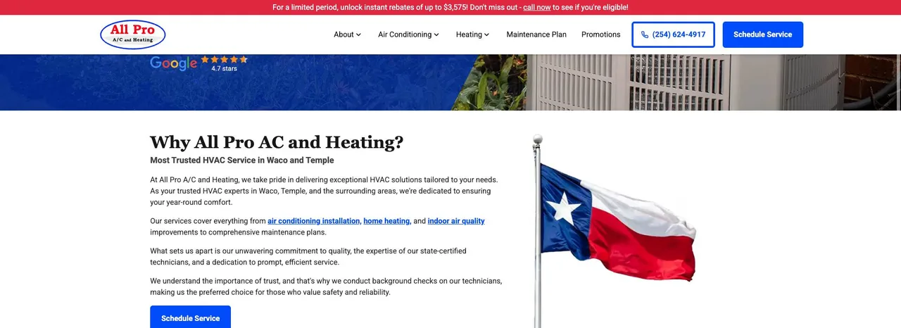 All Pro A/C and Heating cover