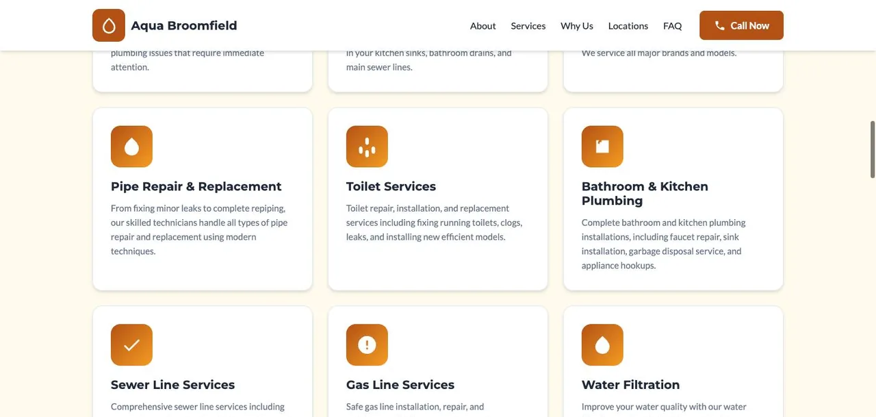 Aqua Broomfield Plumbing Solutions cover