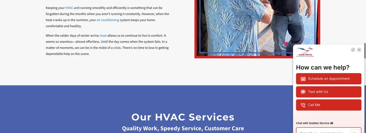 Sudden Service Heating & Air Conditioning cover