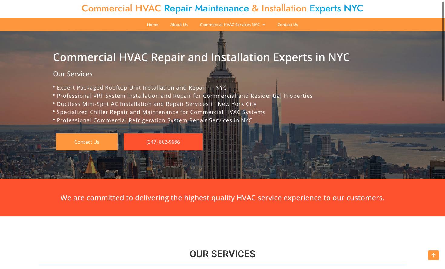 Commercial HVAC Repair Maintenance & Installation Experts NYC cover