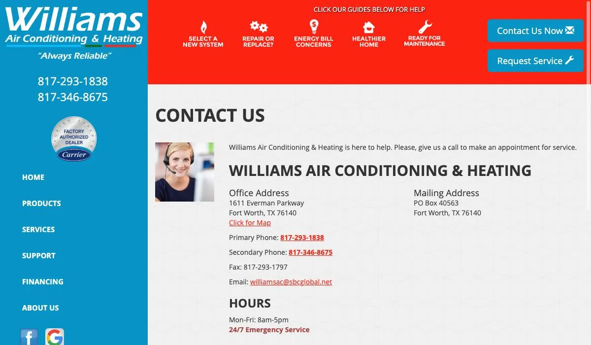 Williams Air Conditioning & Heating cover