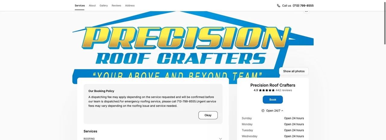 Precision Roof Crafters cover