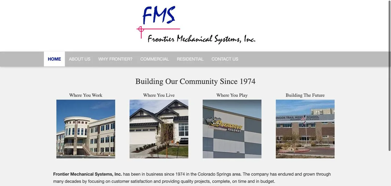 Frontier Mechanical Systems, Inc. cover