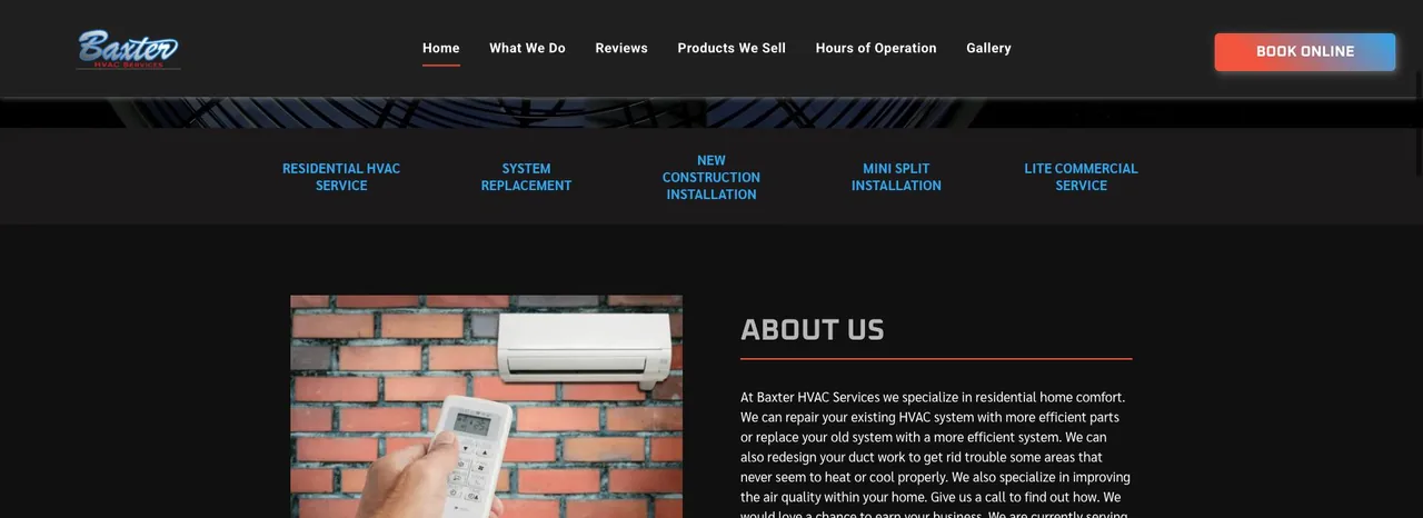 Baxter HVAC Services cover