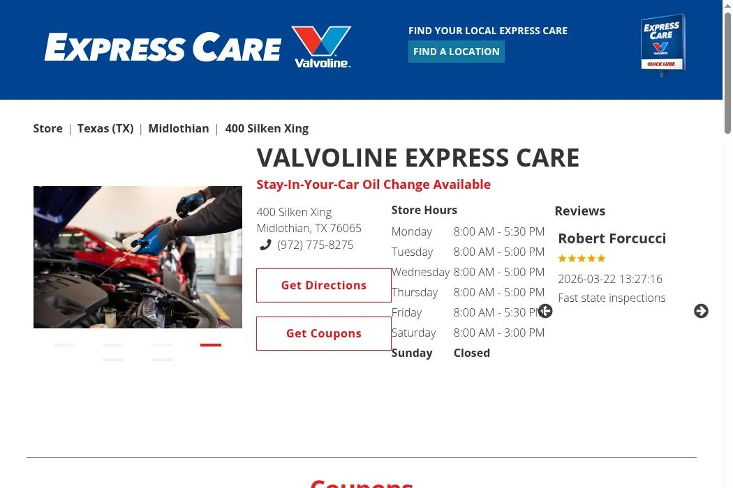 Valvoline Express Care cover