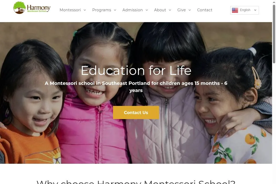 Harmony Montessori School cover