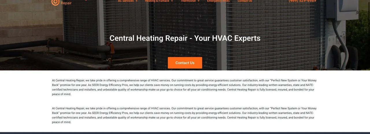 Central Heating Repair cover