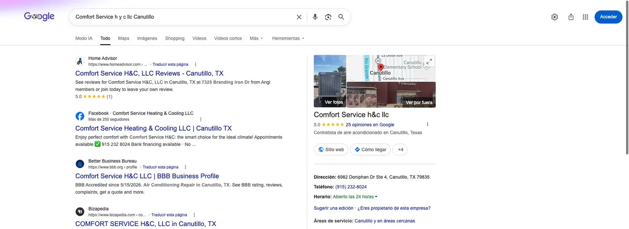 Comfort Service H&C, LLC cover