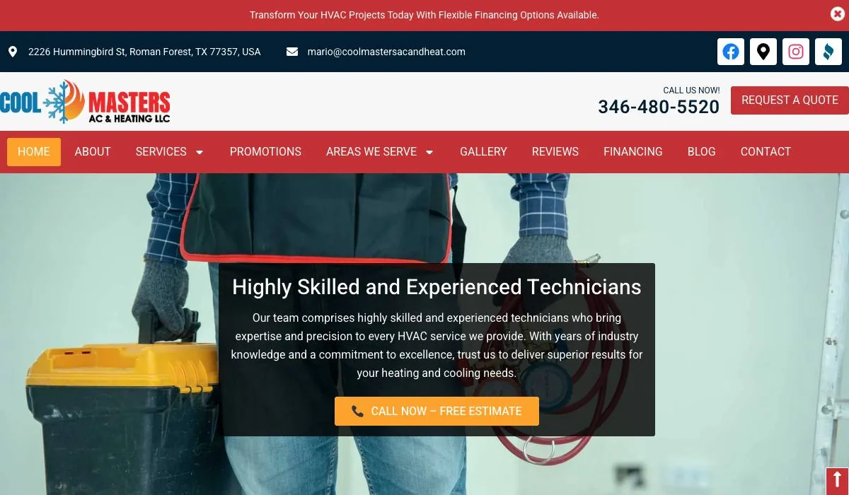 Cool-Masters AC & Heating LLC cover