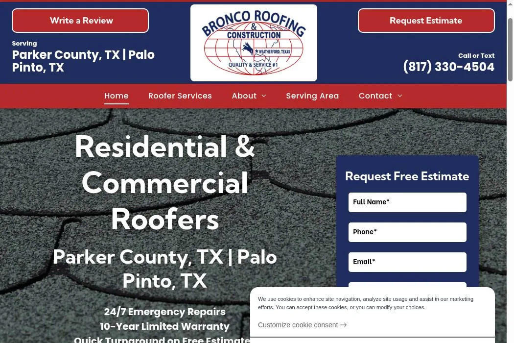 Bronco Roofing & Construction cover