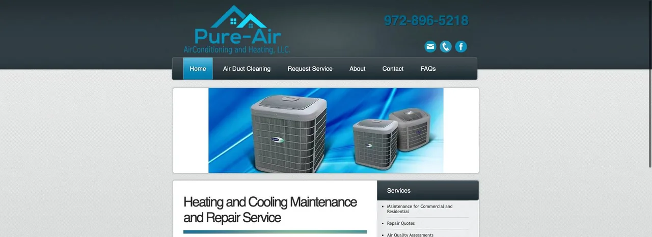 Pure-Air Air Conditioning & Heating cover