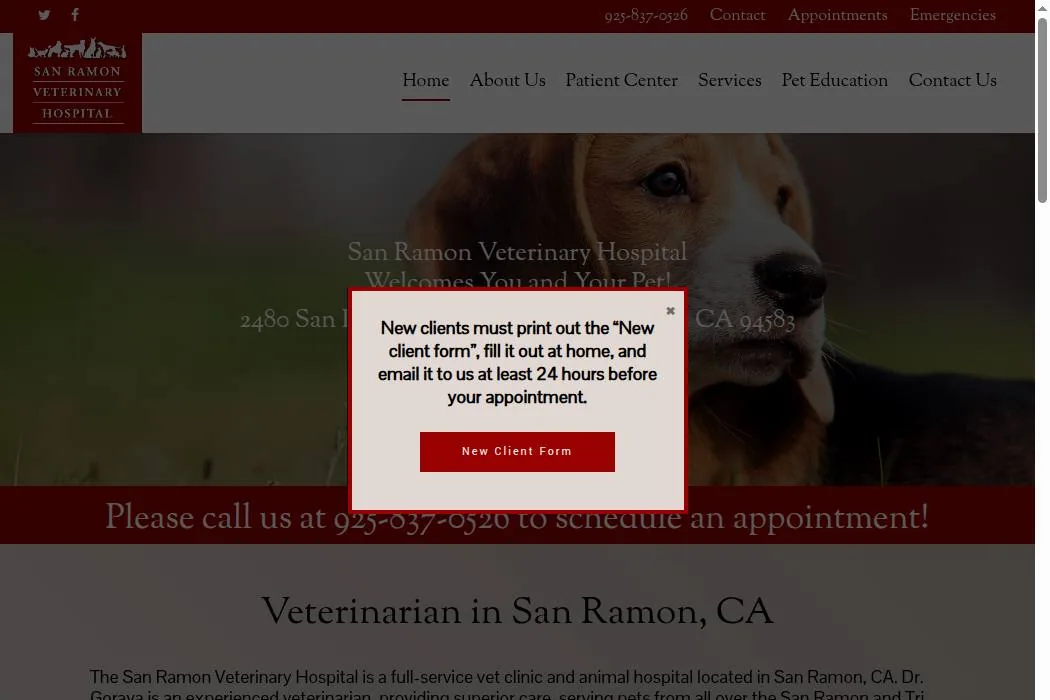 San Ramon Veterinary Hospital cover