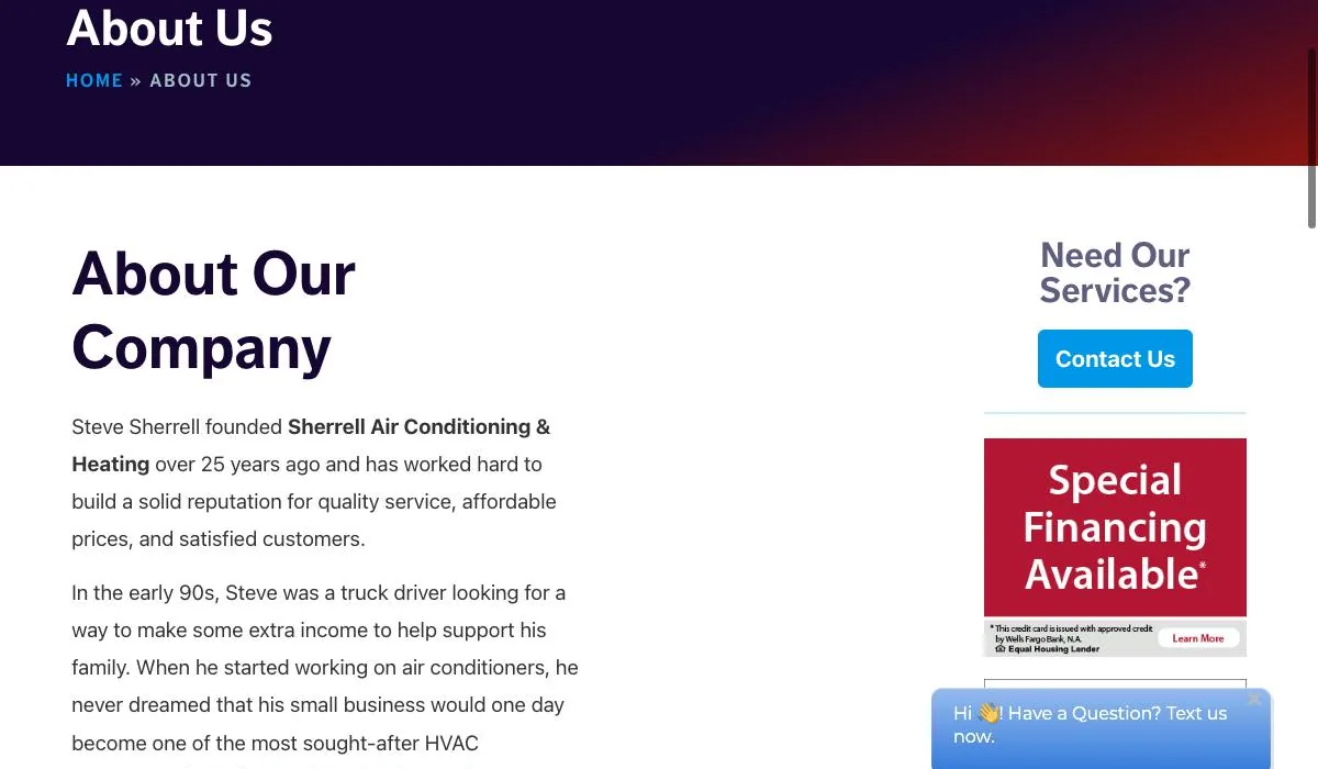 Sherrell Air Conditioning & Heating cover