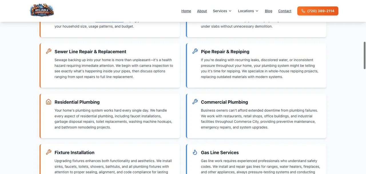 Reliable Commerce City Plumbing cover