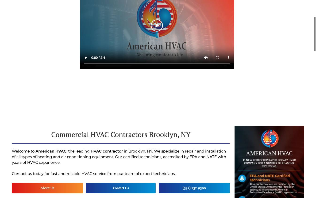American HVAC Corp cover