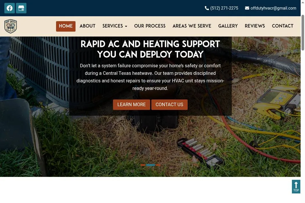 Off Duty Heating & A/C cover