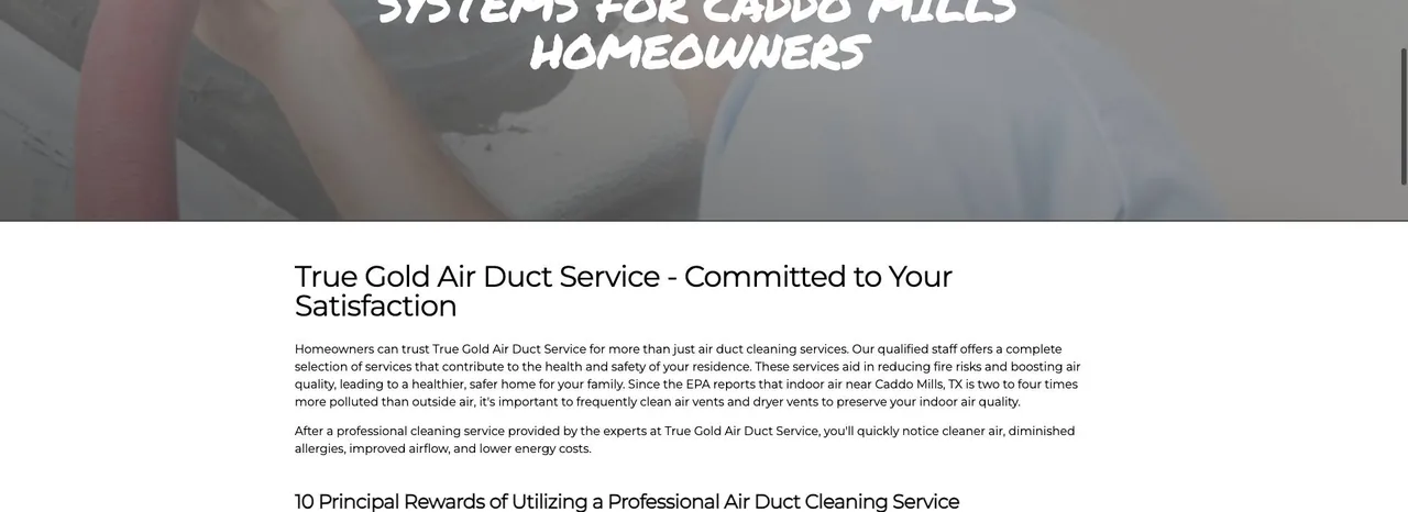 True Gold Air Duct Service cover