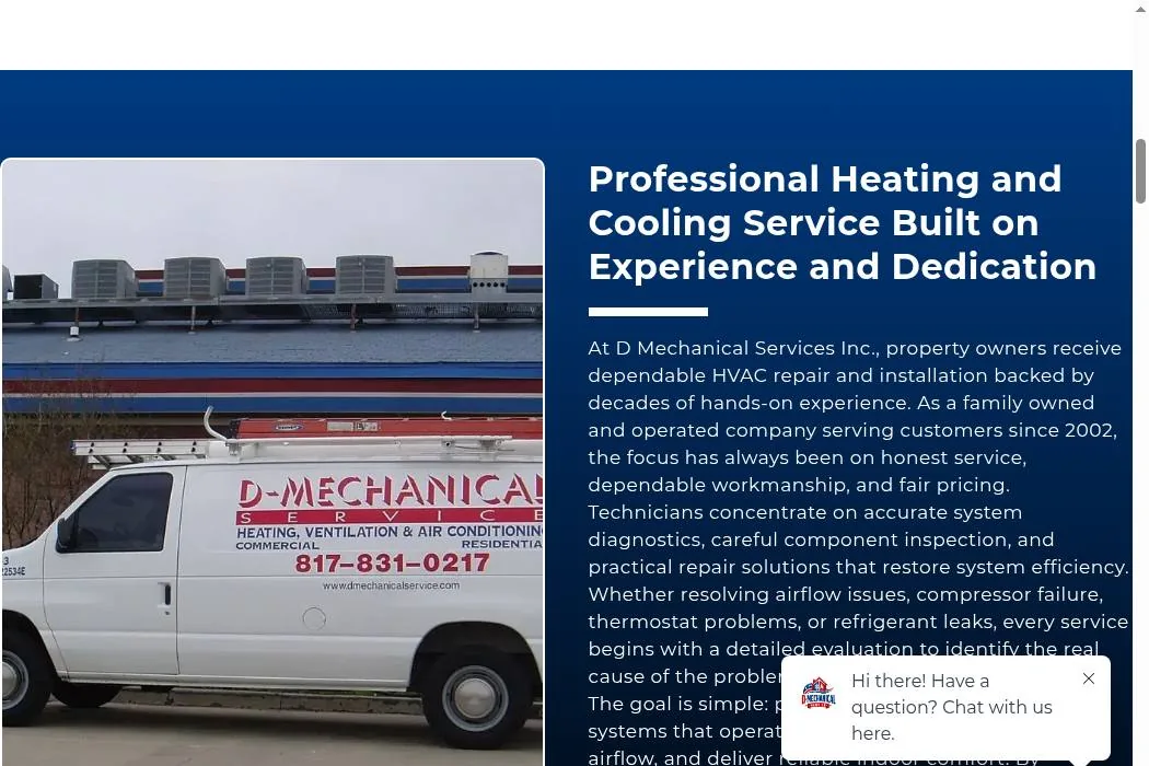D‑Mechanical Services Inc. cover