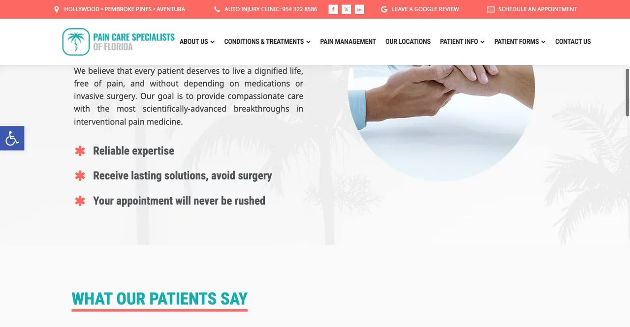 Pain Care Specialists of Florida cover