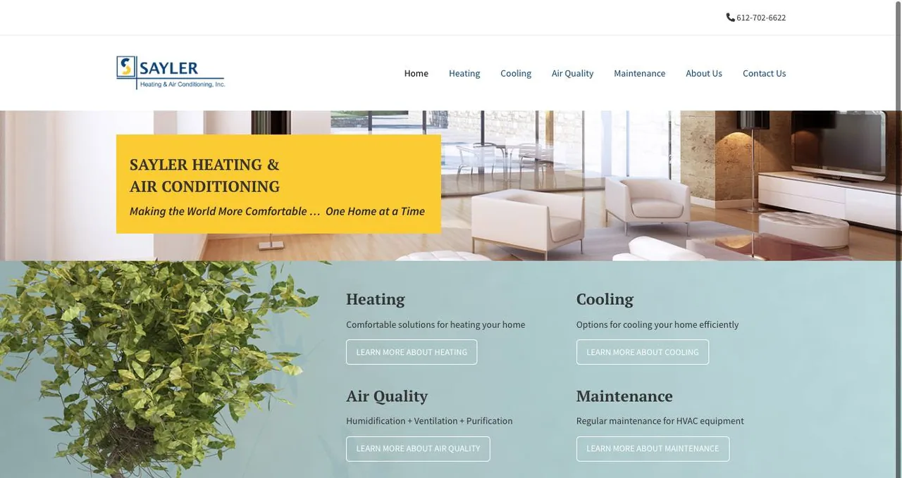 Sayler Heating & Air Conditioning, Inc. cover