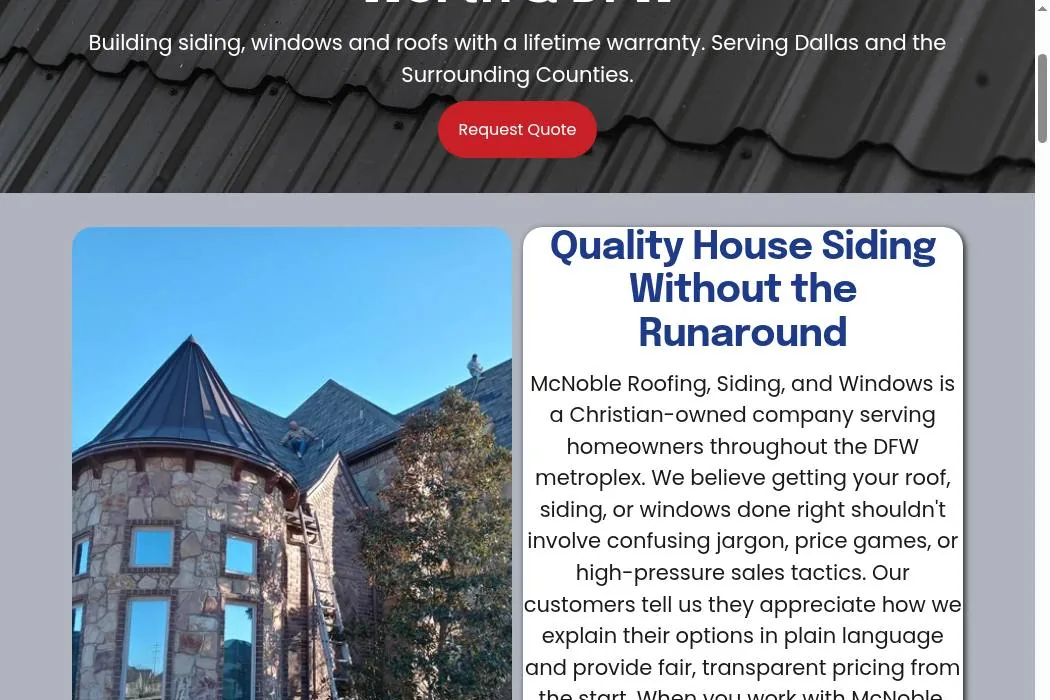 McNoble Roofing, Siding, and Windows cover