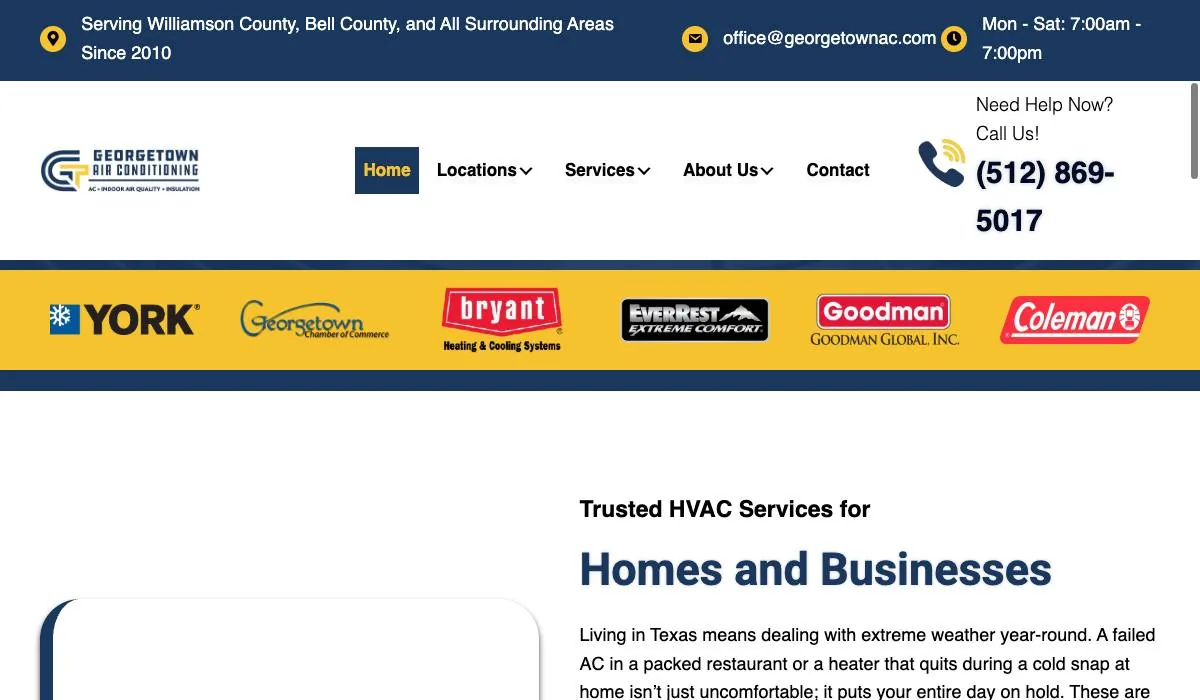 Georgetown Air Conditioning & Heating cover