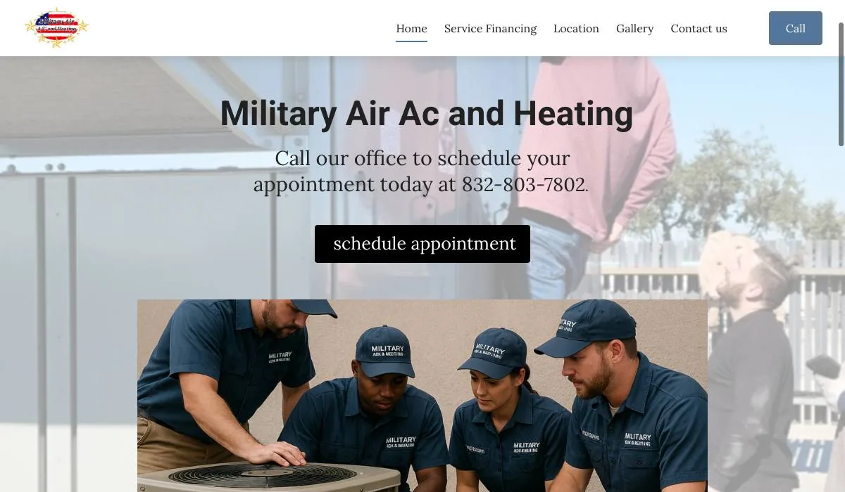 Military Air Ac and Heating cover