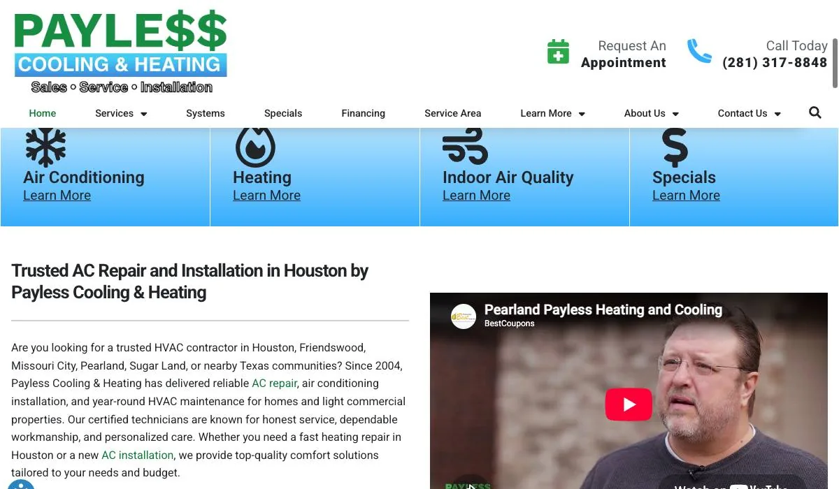Payless Cooling & Heating cover
