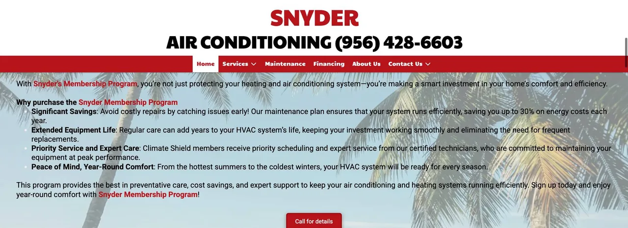 Snyder Air Conditioning cover