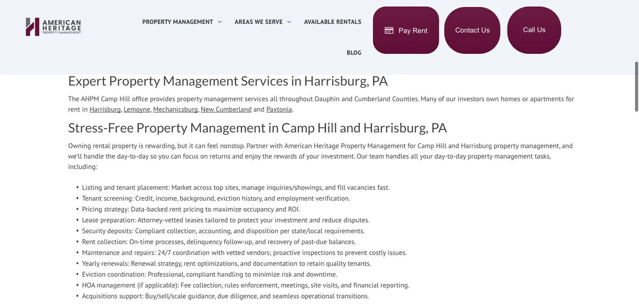 American Heritage Property Management cover