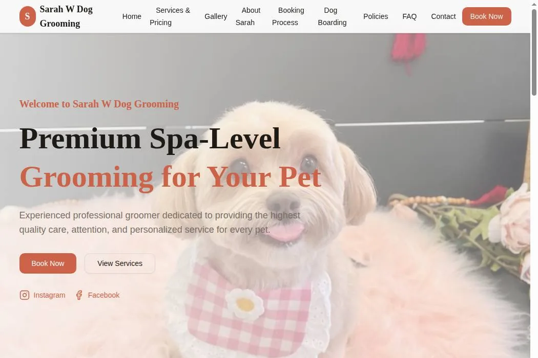 Sarah W Dog Grooming cover