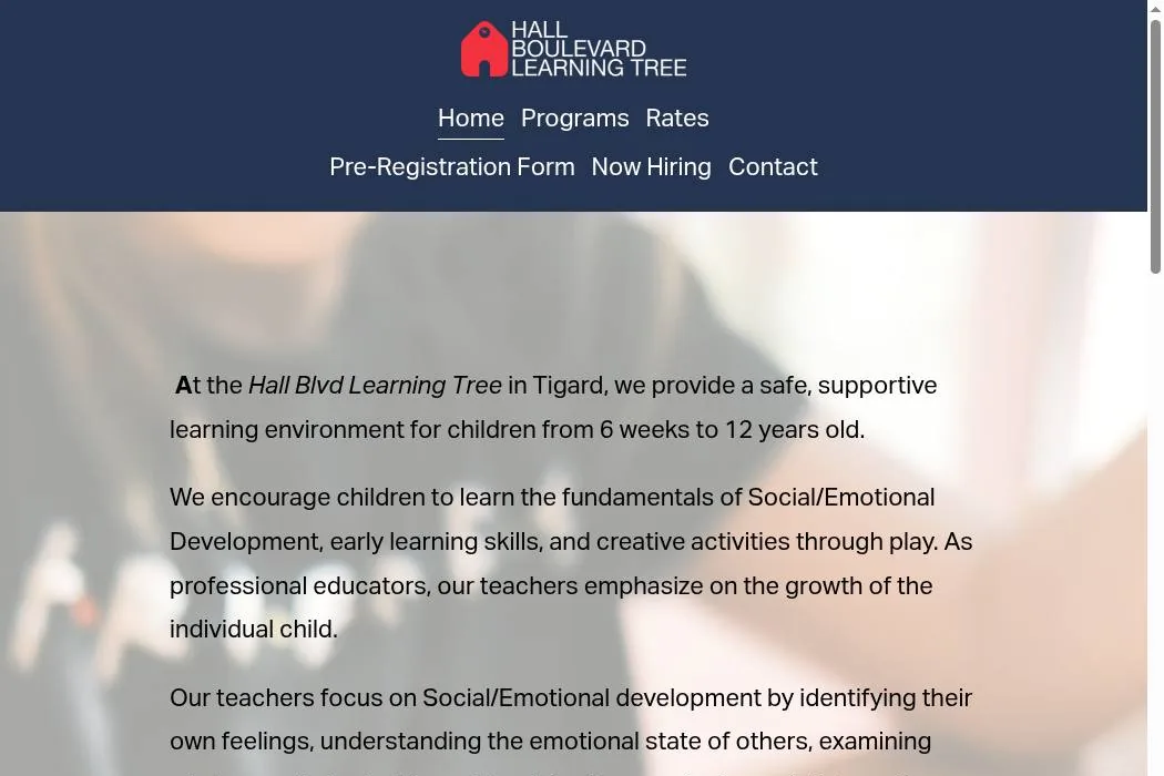 HALL BOULEVARD LEARNING TREE cover