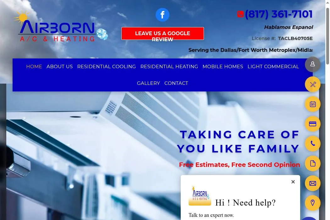 Airborn A/C & Heating cover