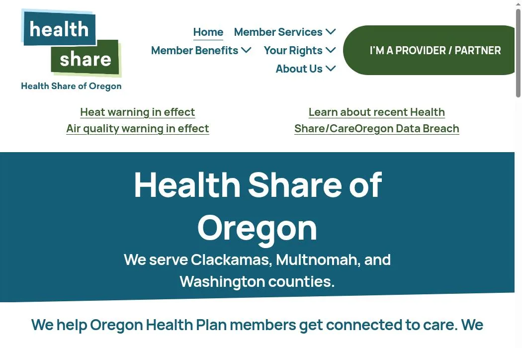 Health Share of Oregon cover