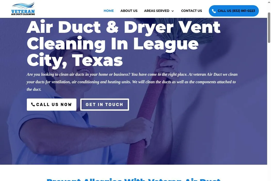 Veteran Air Duct Cleaning cover