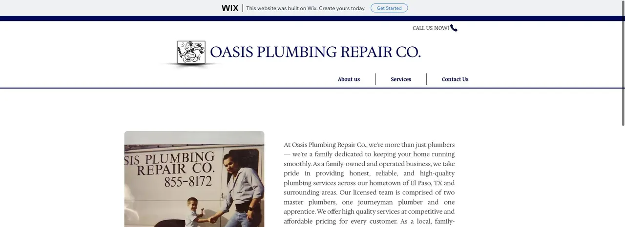 OASIS PLUMBING REPAIR CO. cover