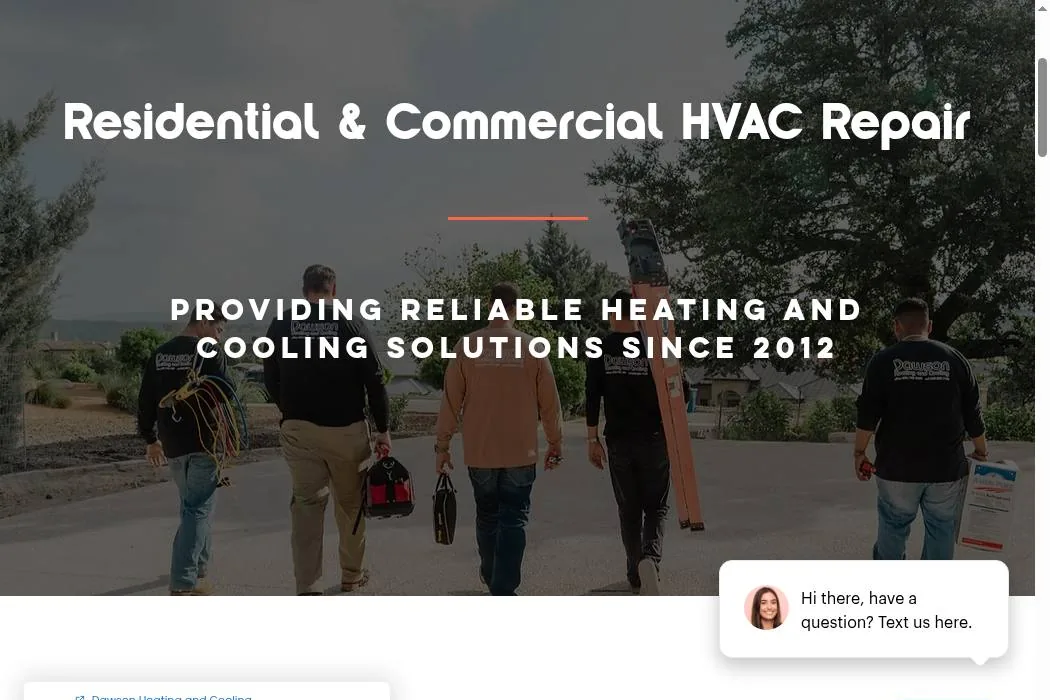 Dawson Heating and Cooling cover