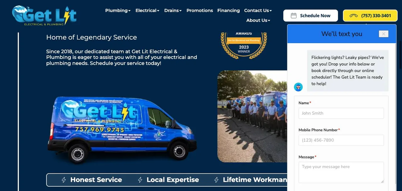 Get Lit Electrical & Plumbing cover