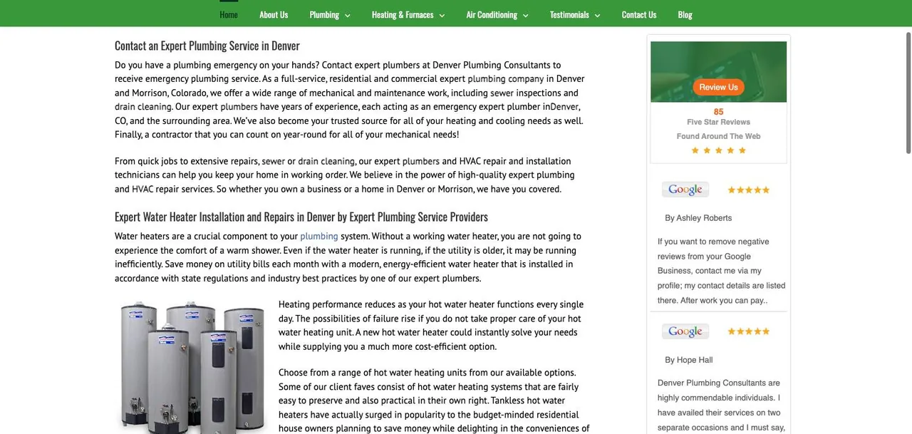Denver Plumbing Consultants cover