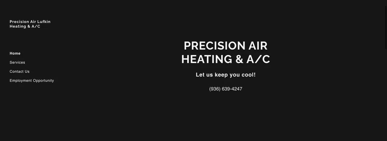 Precision Air Lufkin Heating & A/C cover