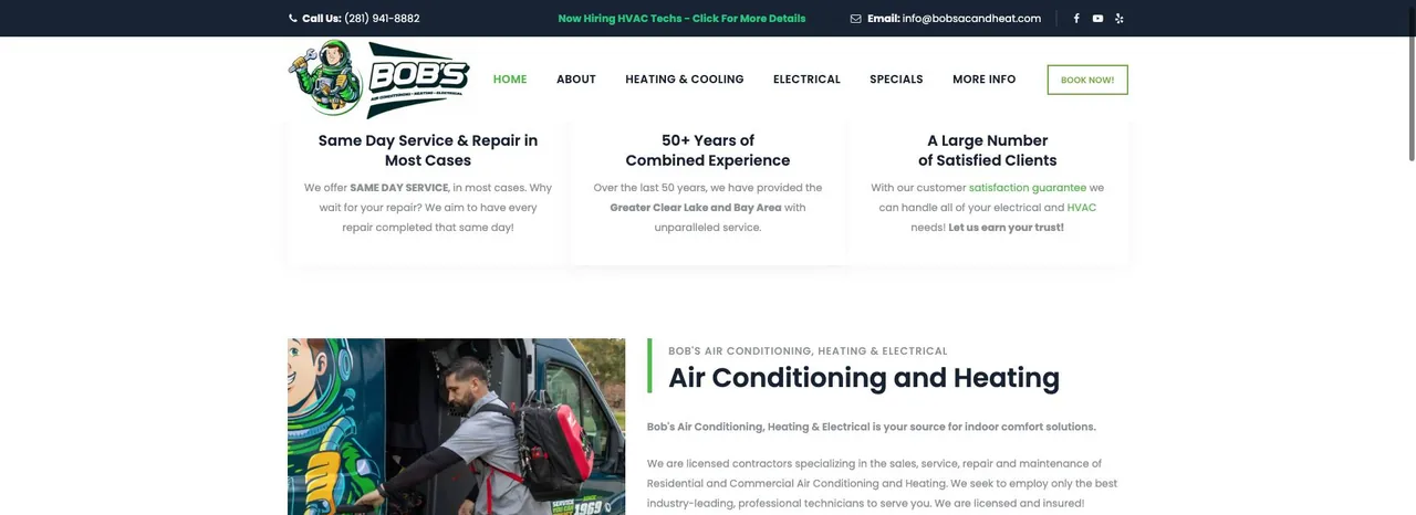 Bob's Air Conditioning, Heating & Electrical cover