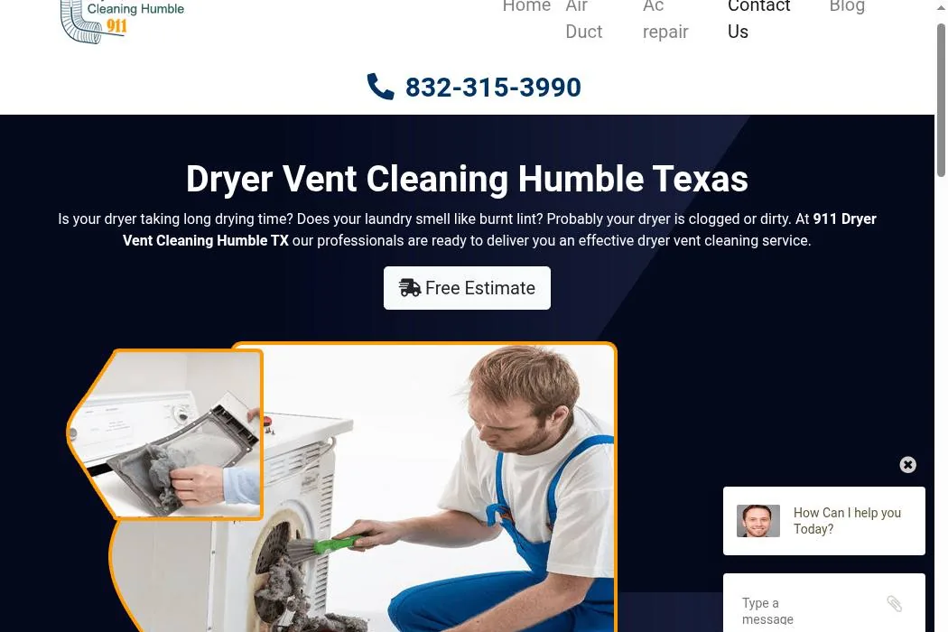 911 Dryer Vent Cleaning Humble TX cover