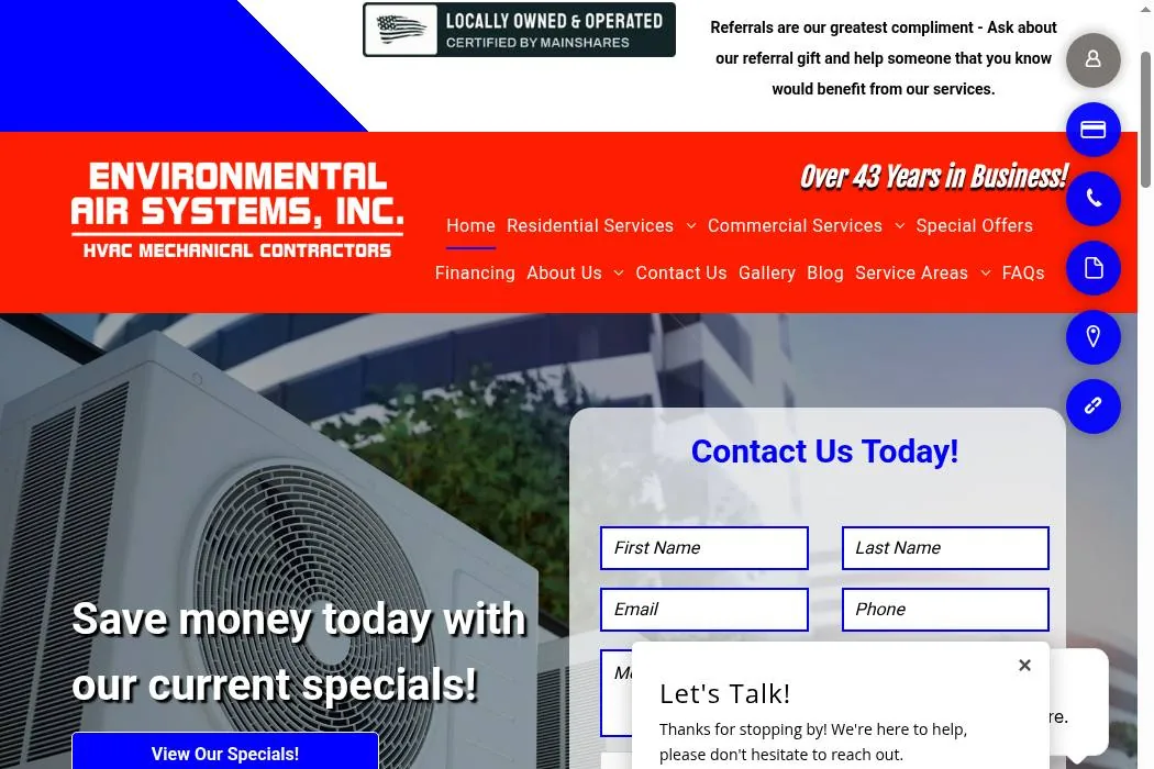 Environmental Air Systems Inc. cover