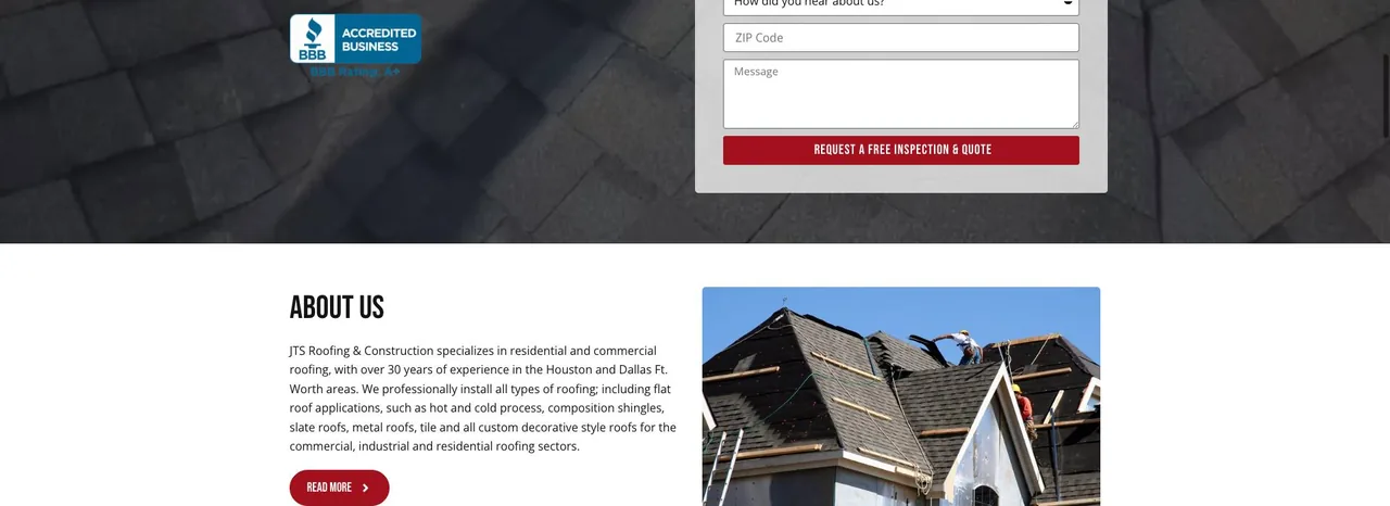 JTS Roofing & Construction cover