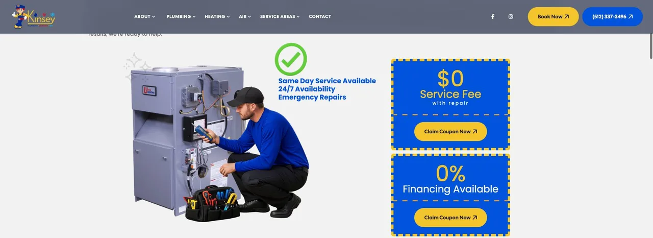Kinsey Plumbing, Heating & Air cover